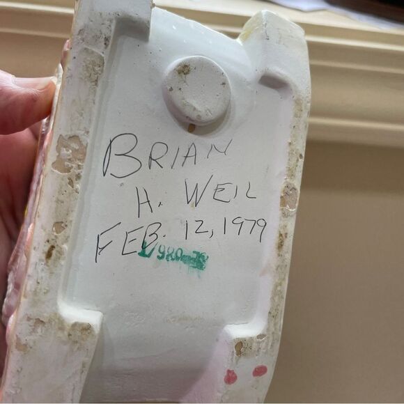 VINTAGE 70s CERAMIC NURSERY DECOR. MADE IN JAPAN. SET OF FOUR. - Picture 14 of 14